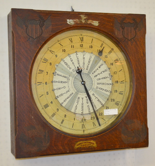 Antique Jarvis World Time Clock