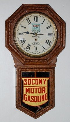 Waterbury Oak “Heron” Advertising Wall Clock