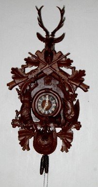 Black Forest Game Carved Cuckoo Clock