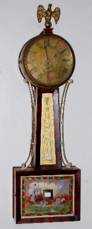 Early American Weight Driven Banjo Clock