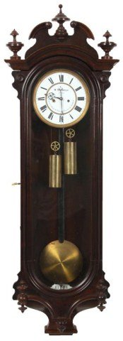 Walnut 2 Weight Vienna Regulator Clock