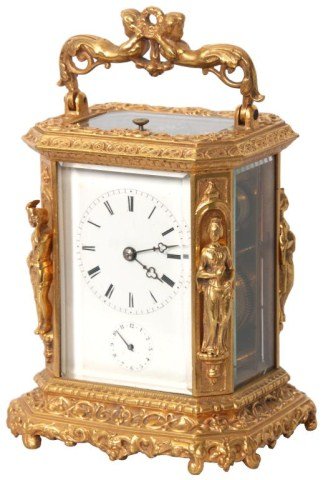Japy Freres Figural Carriage Clock