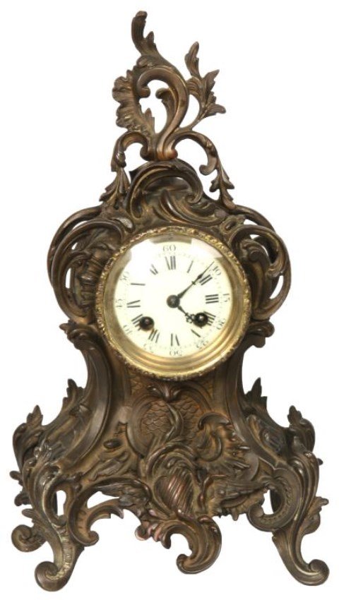 French Brass Mantle Clock