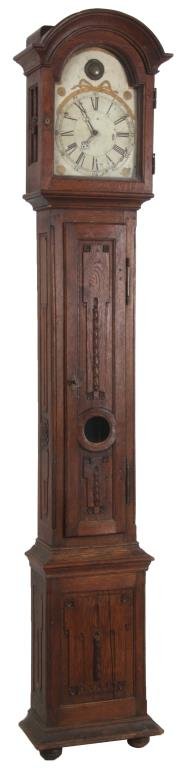 Early Oak Weight Driven Tall Case Clock