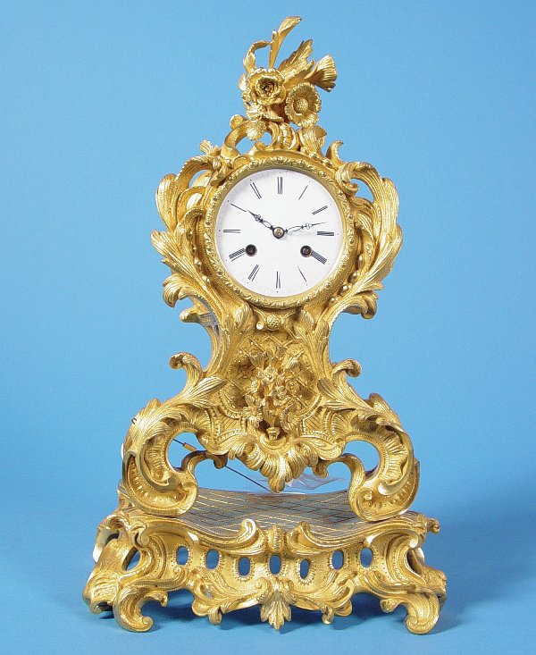 French Raingo Freres Dore Bronze Clock