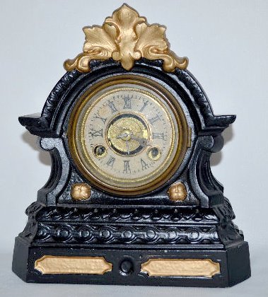 Terry Clock Co. Iron Case Novelty Alarm Clock