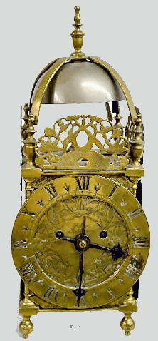 Brass English Lantern Clock, Thwaite & Reed