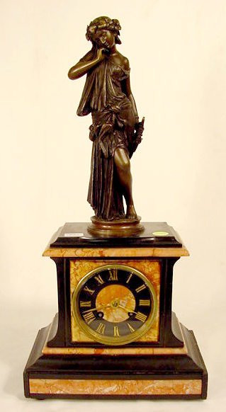 Japy Freres Figural & Marble Table Clock