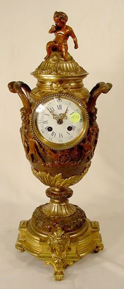 French Mougin Bronze Urn Clock