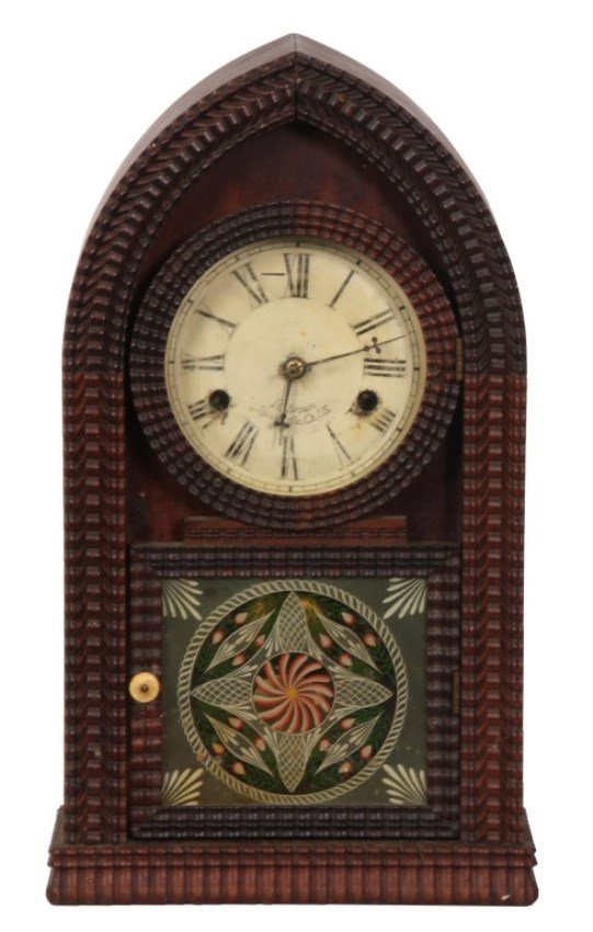 J.C. Brown Ripple Front Beehive Mantle Clock