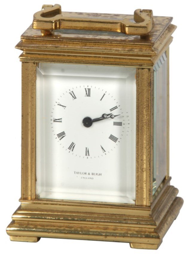 English Brass Miniature Carriage Clock