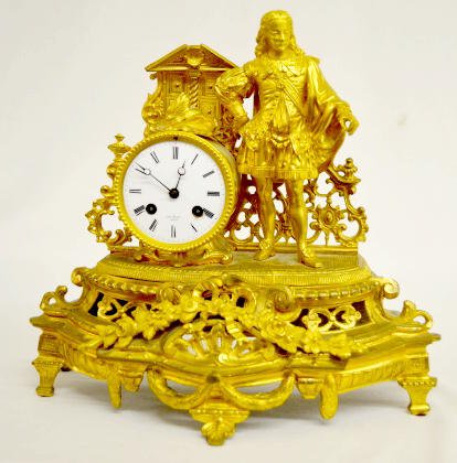 Hry Marc Shakespearean Figural Clock, Japy Freres