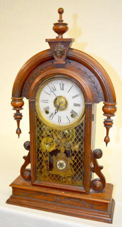 E.N. Welch “Parisian” Walnut Mantel Clock