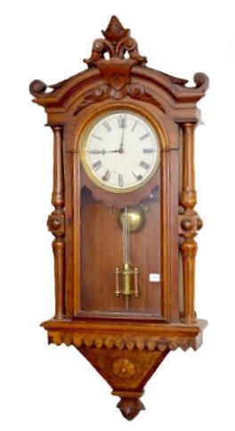 E.N. Welch No. 30 Walnut Wall Clock