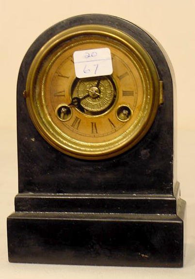 Early Terry Iron Case Alarm Clock