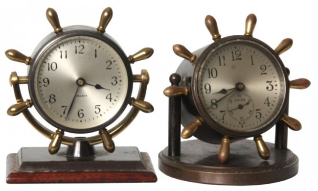 2 Chelsea Ship’s Wheel Desk Clocks