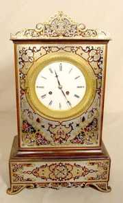 French Boulle Style Inlaid Clock