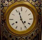 French Boulle Style Inlaid Clock
