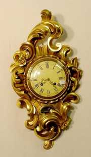 Westerstrand Rococo Gilt Wood Clock