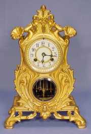 Waterbury Carlisle Brass 8 Day Mantle Clock