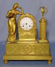 Early French Bronze Clock with Figure