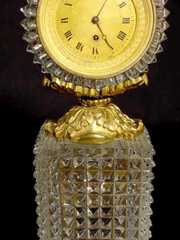 Thomas Langlois Crystal and Bronze Clock