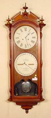 Ithaca Bank # 2 Double Dial Clock