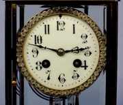 Crystal Brass and Beveled Glass Regulator Clock