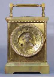 French Carriage Clock with Barometer Dial