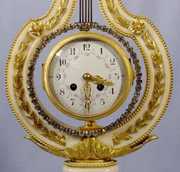 French Louis XVI Lyre Clock