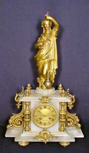 French Conical Mystry P.H. Mourey Figural Clock