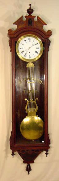 Walnut Pinwheel Jewelers Regulator Clock