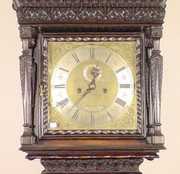 Gillett & Johnson Carved Mahogany Case Clock