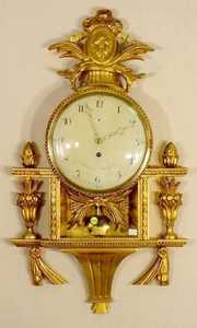 Early Anders Soderstrom Gilt Wood Clock