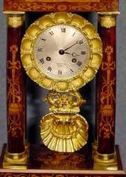 French Empire Period Column Clock