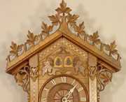 3 Weight Cuckoo Clock in Carved inlaid Wood Case