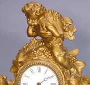 French Spelter Figural Clock