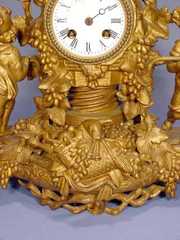 French Spelter Figural Clock