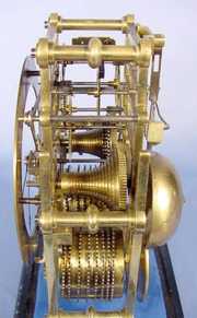 Brass Skeleton Clock with Dome