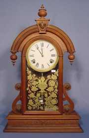 E.N. Welch Parisian Walnut Parlor Clock