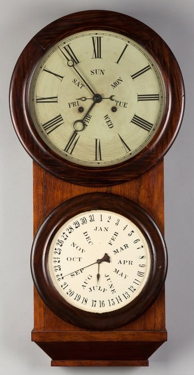 LF & WW Carter Wall Clock with B.B. Lewis  Perpetual