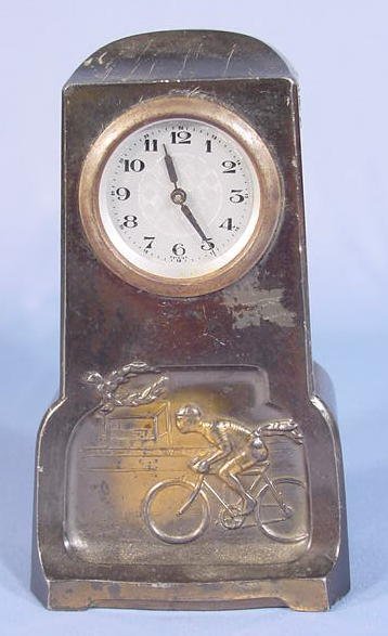 Copper Clad Bicycle Racer Desk Clock