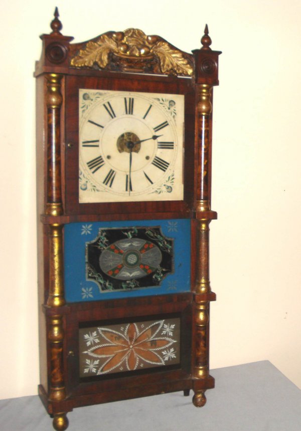 Birge and Peck Triple Deck Shelf Clock