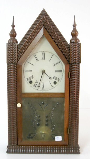 Forestville Ripple Front Steeple Clock
