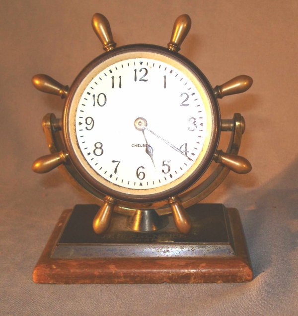 Chelsea Ships Wheel Desk Clock