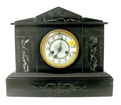 Waterbury Black Slate Mantle Clock