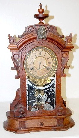 Black Walnut Ansonia Monarch Mantle Clock