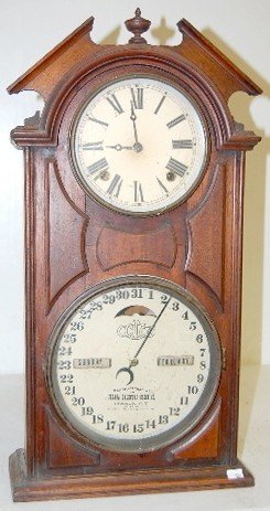Ithaca Double Dial Calendar Clock