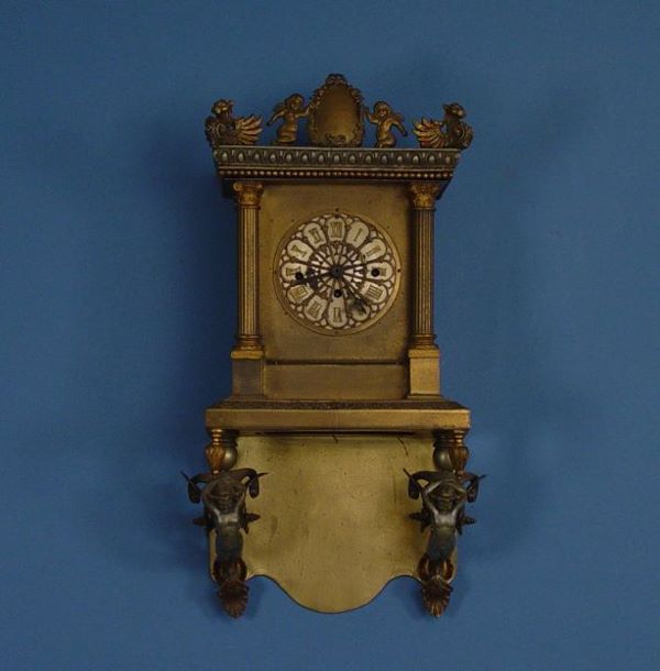 French Brass Wall Clock