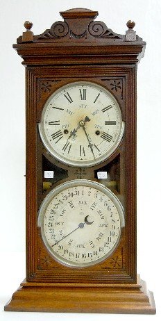 Jerome Register Double Dial Calendar Clock